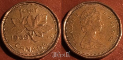 Канада 1 цент 1989 года, KM# 132, 47-091