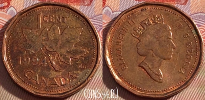 Канада 1 цент 1994 года, KM# 181, 093b-013
