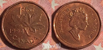 Канада 1 цент 1994 года, KM# 181, 372-065