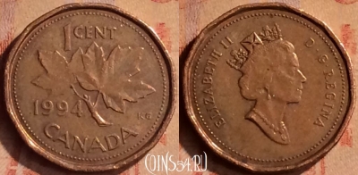 Канада 1 цент 1994 года, KM# 181, 415-142