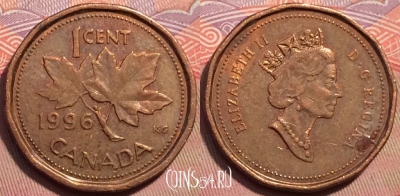 Канада 1 цент 1996 года, KM# 181, 248-081