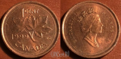 Канада 1 цент 1999 года, KM# 289, 47-158