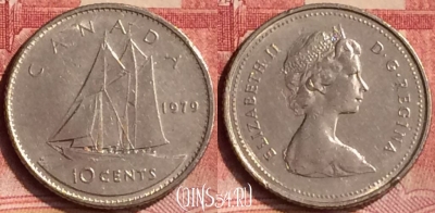 Канада 10 центов 1979 года, KM# 77, 089m-118