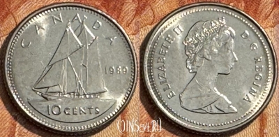 Канада 10 центов 1989 года, KM# 77, 279s-056