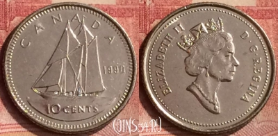 Канада 10 центов 1990 года, KM# 183, 134m-034