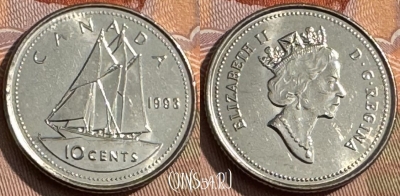 Канада 10 центов 1993 года, KM# 183, 384s-047