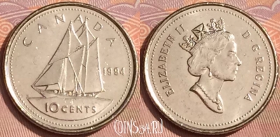 Канада 10 центов 1994 года, KM# 183, 356k-079