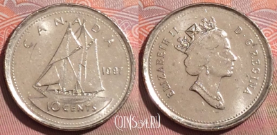 Канада 10 центов 1997 года, KM# 183, 234a-084