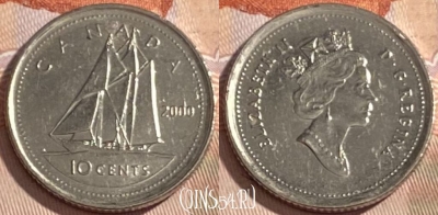 Канада 10 центов 2000 года, KM# 183, 396r-036