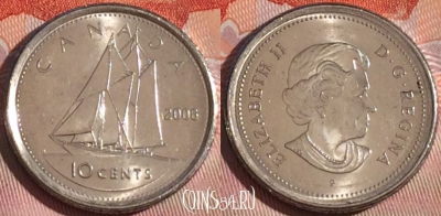 Канада 10 центов 2006 года P, KM# 492, 124b-057