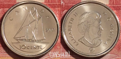 Канада 10 центов 2007 года, KM# 492, UNC, 261-123