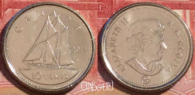 Канада 10 центов 2011 года, KM# 492, 066c-113