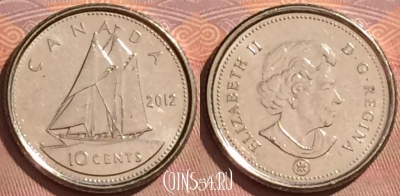 Канада 10 центов 2012 года, KM# 492, 369k-006