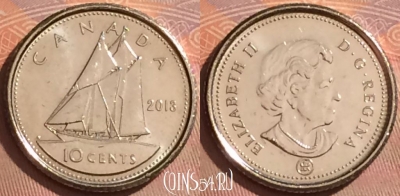 Канада 10 центов 2013 года, KM# 492, 374k-040