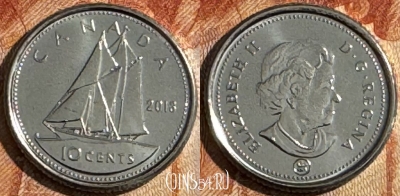 Канада 10 центов 2013 года, KM# 492, UNC, 503s-125