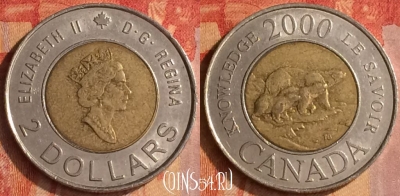 Канада 2 доллара 2000 года, KM# 399, 181o-077