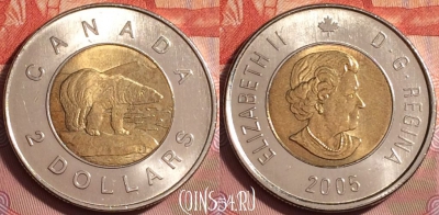 Канада 2 доллара 2005 года, KM# 496, UNC, 179k-119