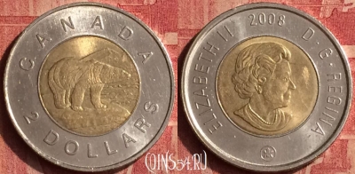Канада 2 доллара 2008 года, KM# 837, 369o-139