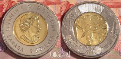 Канада 2 доллара 2014 года, KM# 1711, UNC, 268-016