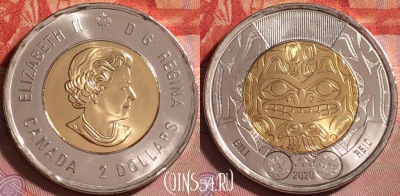 Канада 2 доллара 2020 года, UNC, 304j-051