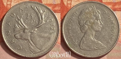 Канада 25 центов 1972 года, KM# 62b, 408o-006