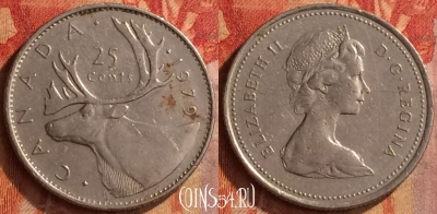 Канада 25 центов 1979 года, KM# 74, 163o-138