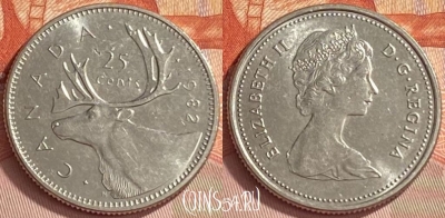 Канада 25 центов 1982 года, KM# 74, 407o-073
