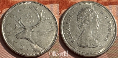 Канада 25 центов 1985 года, KM# 74, 161s-070