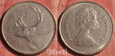 Канада 25 центов 1985 года, KM# 74, 402-074