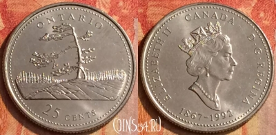 Канада 25 центов 1992 года, KM# 223, 197o-049