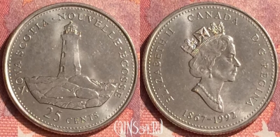 Канада 25 центов 1992 года, KM# 231, 300o-051