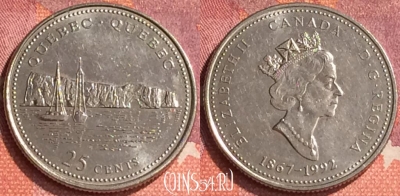Канада 25 центов 1992 года, KM# 234, 293o-022