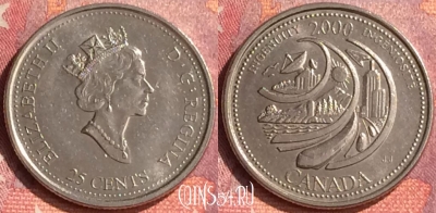 Канада 25 центов 2000 года, KM# 380, 294o-129