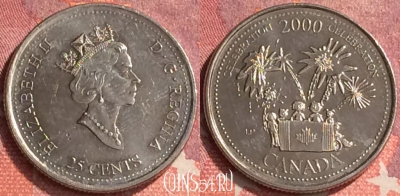 Канада 25 центов 2000 года, KM# 383, 294o-045