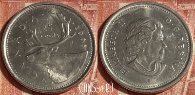 Канада 25 центов 2005 года, KM# 493, 250p-064