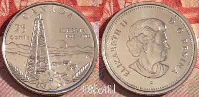 Канада 25 центов 2005 года, KM# 530, UNC, 268-023