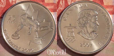 Канада 25 центов 2007 года, KM# 682, UNC, 093b-049