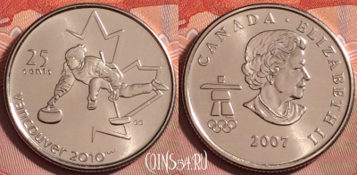 Канада 25 центов 2007 года, KM# 682, UNC, 182k-094