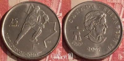 Канада 25 центов 2007 года, KM# 683, 454o-018