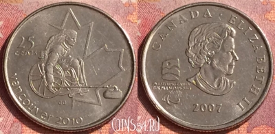 Канада 25 центов 2007 года, KM# 684, 302o-015