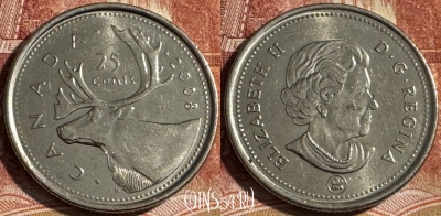 Канада 25 центов 2008 года, KM# 493, s451s-125