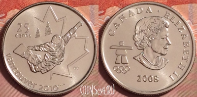 Канада 25 центов 2008 года, KM# 768, UNC, 183k-024