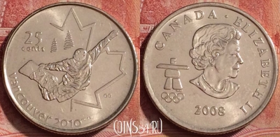 Канада 25 центов 2008 года, KM# 768, 314k-059