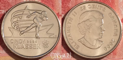 Канада 25 центов 2009 года, KM# 1065, UNC, 261-132