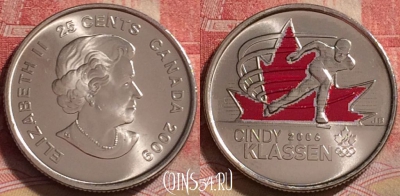 Канада 25 центов 2009 года, KM# 1065a, UNC, 248j-058 ♛