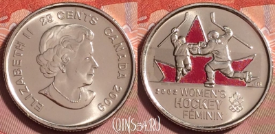 Канада 25 центов 2009 года, KM# 1164a, UNC, 178k-010