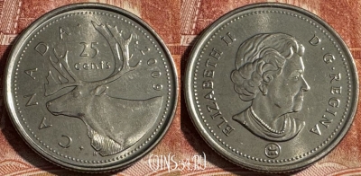 Канада 25 центов 2009 года, KM# 493, 451s-126