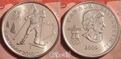 Канада 25 центов 2009 года, KM# 840, UNC, 182k-111