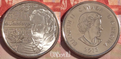 Канада 25 центов 2013 года, UNC, 265-126