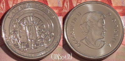 Канада 25 центов 2013 года, KM# 1547, UNC, 265-104